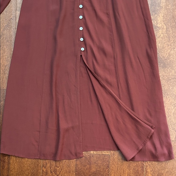 Aritzia Wilfred New Gallery Long Sleeve Button Front Dress in Rustique, Size S - Picture 9 of 14